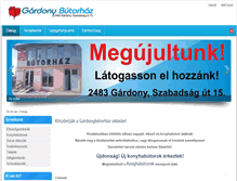 Tablet Screenshot of gardonybutorhaz.hu